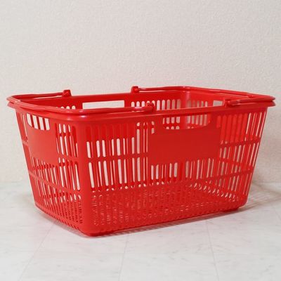 大和産業 買い物かご SBー33 レッド 10個セット SB-33-RE-10P 1セット(10個) 538-1913（直送品）
