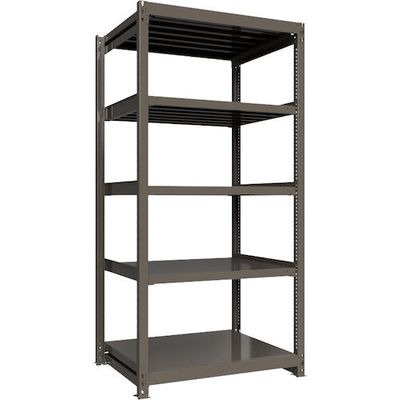 ICHIMAI 重量ボルトレスラック 段荷重1000Kg H2400×W1200×D900 天地5段 単体グレー TH1000-849T5（直送品）