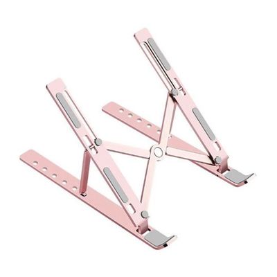 ノートパソコン&タブレットスタンド アルミ合金製 コンパクト 折りたたみ式 専用ポーチ付き ピンク TR-PST002-PK 1個（直送品）