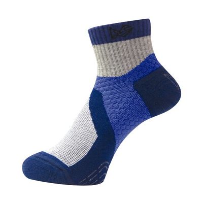 エビスニット 吸汗速乾メリノウール使用ショートソックス ブルー 25~27cm TR-1417 1足 67-4573-12（直送品）