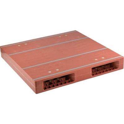 日本プラパレット NPC プラスチックパレットZRー1111FE 両面二方差し ブラウン ZR-1111FE 1枚 435-6470（直送品）