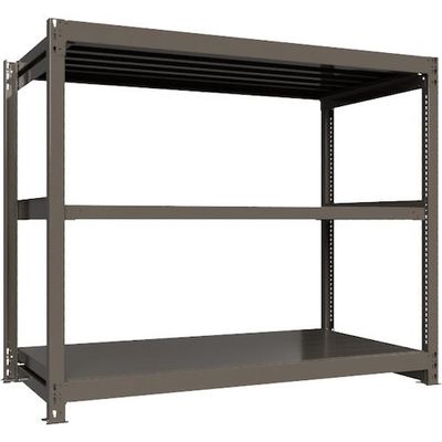 ICHIMAI 重量ボルトレスラック 段荷重1000Kg H1500×W1800×D900 天地3段 単体グレー TH1000-569T3（直送品）
