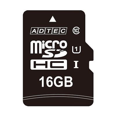 アドテック microSDHCメモリーカード 16GB Class10 SD変換アダプタ付 AD-MRHAM16G/10 1個（直送品）