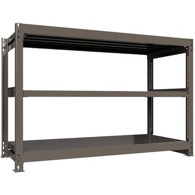 ICHIMAI 重量ボルトレスラック 段荷重1000Kg H1200×W1800×D750 天地3段 単体グレー TH1000-467T3（直送品）