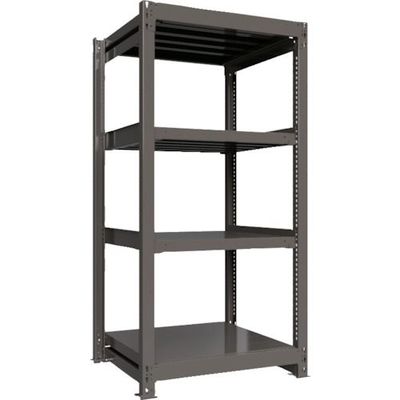 ICHIMAI 重量ボルトレスラック 段荷重1000Kg H1800×W900×D750 天地4段 単体グレー TH1000-637T4（直送品）