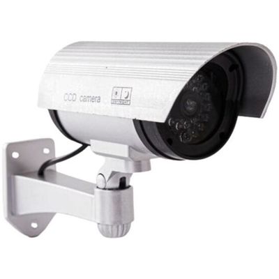 Trimate ダミー防犯カメラ シルバー TR-DKM002-SV 1個 67-4918-24（直送品）