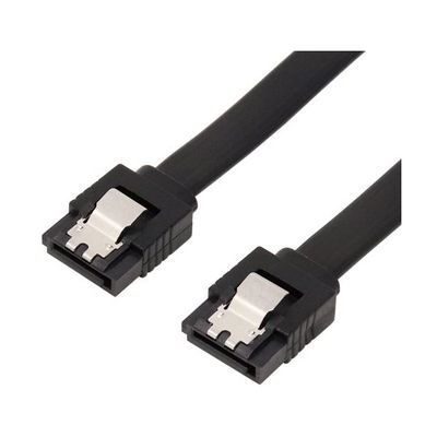 ainex ラッチ付 シリアルATAケーブル ブラック 45cm SAT-6145BK 1個 68-0583-71（直送品）