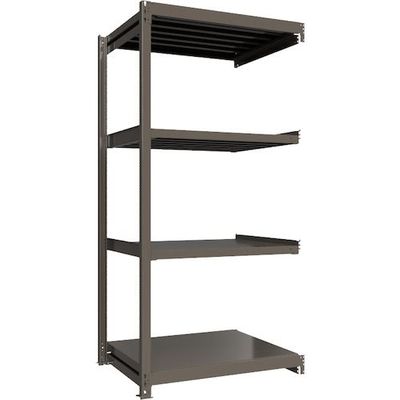 ICHIMAI 重量ボルトレスラック 段荷重1000Kg H2400×W1200×D900 天地4段 連結グレー TH1000-849R4（直送品）