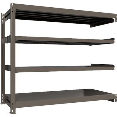 ICHIMAI 重量ボルトレスラック 段荷重1000Kg H1500×W1800×D750 天地4段 連結グレー TH1000-567R4（直送品）