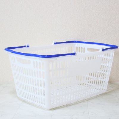大和産業 買い物かご SLー20 ナチュラル把手ロイヤルブルー 10個セット SL-20-NRRBL-10P 1セット(10個)（直送品）