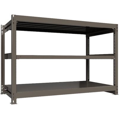 ICHIMAI 重量ボルトレスラック 段荷重1000Kg H1200×W1800×D900 天地3段 単体グレー TH1000-469T3（直送品）
