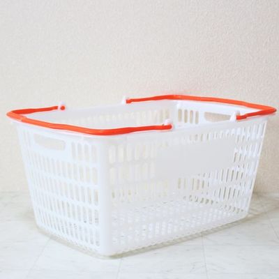 大和産業 買い物かご SLー20 ナチュラル把手オレンジ 10個セット SL-20-NROR-10P 1セット(10個) 538-1899（直送品）