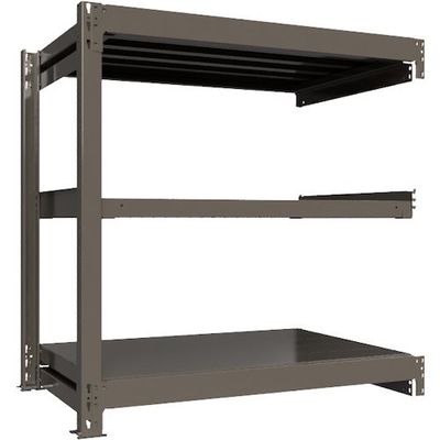 ICHIMAI 重量ボルトレスラック 段荷重1000Kg H1200×W1200×D750 天地3段 連結グレー TH1000-447R3（直送品）