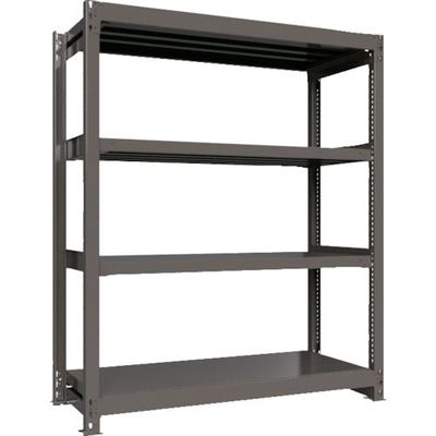 ICHIMAI 重量ボルトレスラック 段荷重1000Kg H1800×W1500×D600 天地4段 単体グレー TH1000-656T4（直送品）