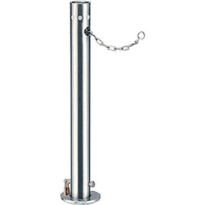 カネソウ 車止め 上下式 ステンレス製 南京錠付 Uシリーズ UD0470CL 1本 259-4787（直送品）