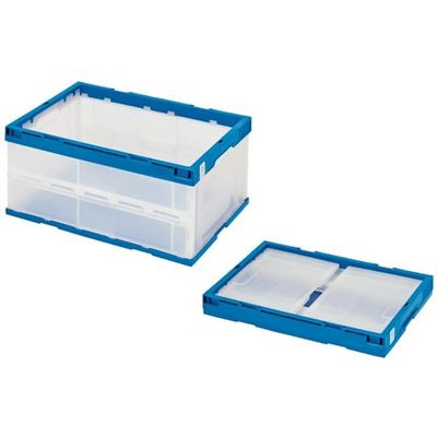 セキスイ エコタイプオリタタミコンテナ 40L透明タイプ 1個 STS4DB 66-0033-58（直送品）