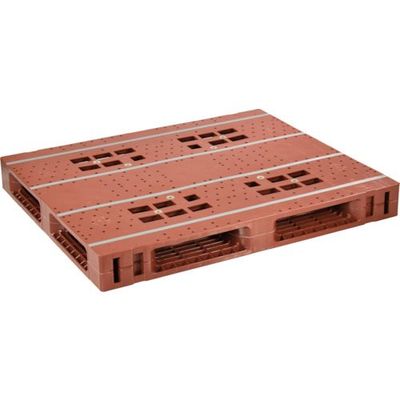 日本プラパレット NPC プラスチックパレットZFR1210E―130H 両面四方差し ブラウン ZFR-1210E-130H 1枚（直送品）