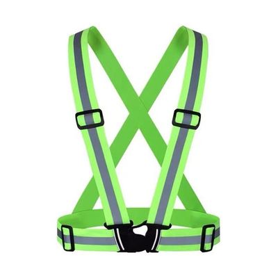 Trimate 安全反射ベスト 伸縮 タスキタイプ グリーン TR-AHB001-GR 1個 67-4917-71（直送品）