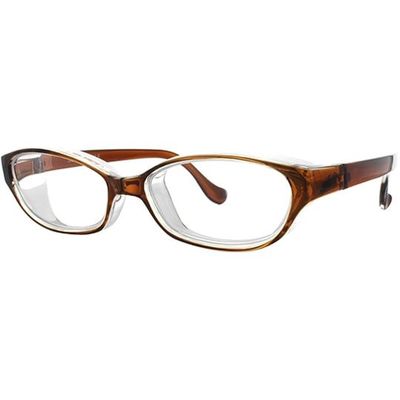 名古屋眼鏡 花粉対策メガネ スカッシースタイル レギュラー ブラウン 8732-02 1本 68-0312-21（直送品）