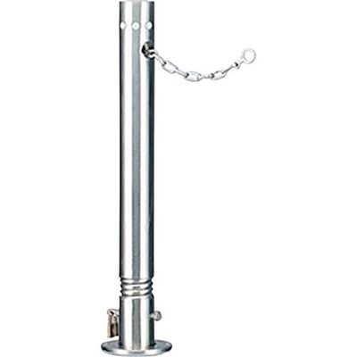 カネソウ 車止め 上下式 ステンレス製 スプリング付 南京錠付 Uシリーズ UD0770SCL 1本 259-6295（直送品）