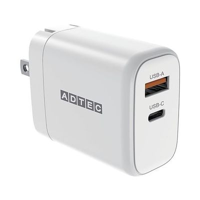 アドテック PD充電器 最大65W ホワイト APD-V065AC-WH 1個 67-7463-85（直送品）