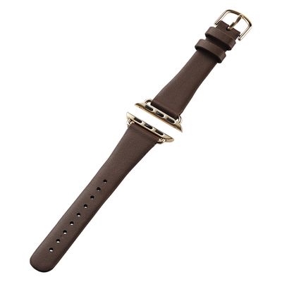 アップルウォッチバンド (41 40 38mm) レザー ベルト スリム ココアブラウン AW-41BDLJBR エレコム 1個（直送品）