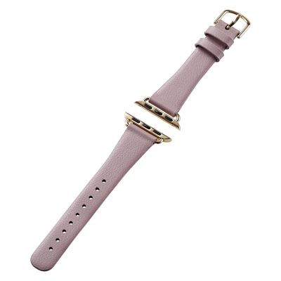 アップルウォッチバンド (41 40 38mm) レザー ベルト スリム アッシュピンク AW-41BDLJPN エレコム 1個（直送品）