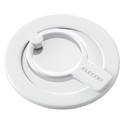 スマホリング マグネット リング 着脱可能 クリアパーツ ホワイト P-STRMKHICRWH エレコム 1個（直送品）