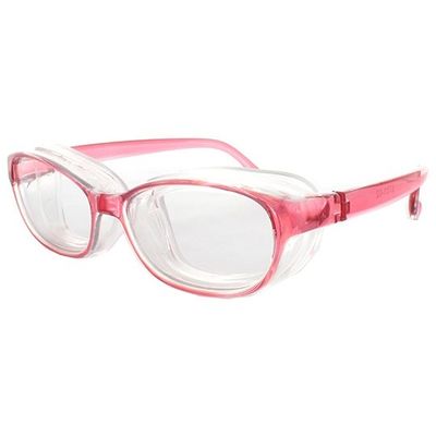 名古屋眼鏡 花粉対策メガネ スカッシースタイル キッズ ピンク 8730-03 1本 68-0312-17（直送品）