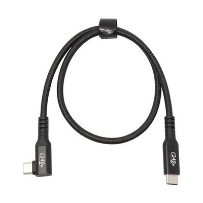 アイネックス PD240W対応 USB2.0 TypeーCケーブル C横L型ーC 0.5m U20CC-LM05P24 1本（直送品）