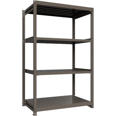 ICHIMAI 重量ボルトレスラック 段荷重1000Kg H2400×W1500×D900 天地4段 単体グレー TH1000-859T4（直送品）