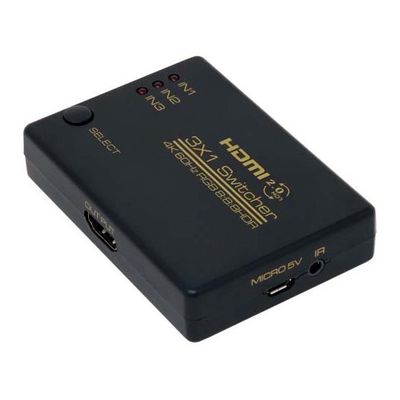 アイネックス HDMI切替器 3入力→1出力 MSW-03A 1個 67-9282-08（直送品）