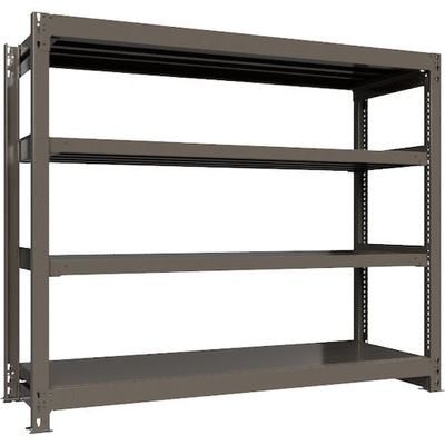 ICHIMAI 重量ボルトレスラック 段荷重1000Kg H1500×W1800×D600 天地4段 単体グレー TH1000-566T4（直送品）