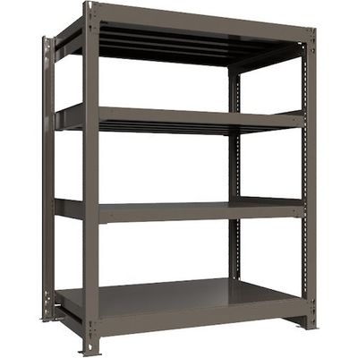 ICHIMAI 重量ボルトレスラック 段荷重1000Kg H1500×W1200×D750 天地4段 単体グレー TH1000-547T4（直送品）