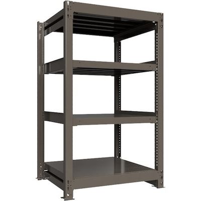 ICHIMAI 重量ボルトレスラック 段荷重1000Kg H1500×W900×D750 天地4段 単体グレー TH1000-537T4（直送品）