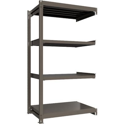 ICHIMAI 重量ボルトレスラック 段荷重1000Kg H2100×W1200×D750 天地4段 連結グレー TH1000-747R4（直送品）