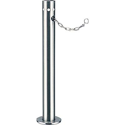 カネソウ 車止め 上下式 ステンレス製 ワンタッチ錠付 チェーン内蔵タイプ UD1170C 1本 259-6307（直送品）