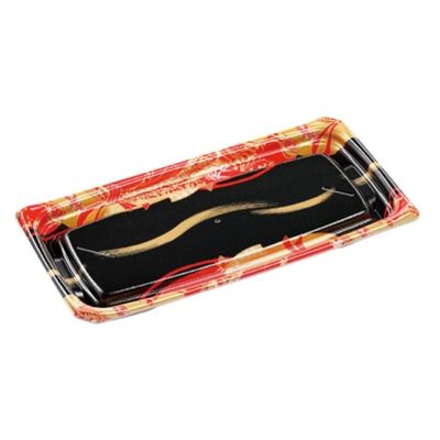 エフピコ 寿司容器 Uステージ2-6 本体 帯流れ赤 40112226 1ケース(600個(50個×12)（直送品）