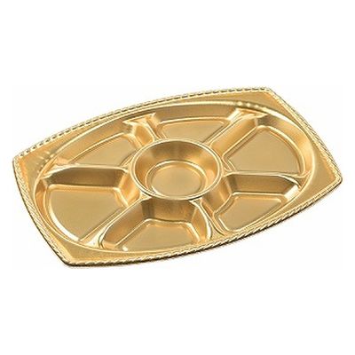 エフピコ オードブル容器 ティアラプラッター小判-40 本体 金 40701401 1ケース(100個(10個×10)（直送品）