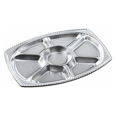 エフピコ オードブル容器 ティアラプラッター小判-50 本体 銀 40711501 1ケース(100個(10個×10)（直送品）