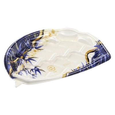 エフピコ 寿司容器 舞皿2-4 本体 エコ笹陶青 41540204 1ケース(900個(50個×18)（直送品）