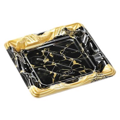 エフピコ 寿司容器 大波皿3-3 本体 黒なぎ金 45900303 1ケース(900個(50個×18)（直送品）