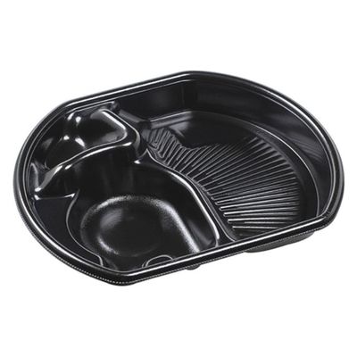 エフピコ 冷麺容器 SB半月24-20(42) 本体 黒 48512423 1ケース(600個(50個×12)（直送品）