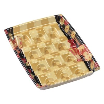 エフピコ 惣菜容器 角盛鉢27-20(30)Dタテ 扇市松金 49258721 1ケース(400個(50個×8)（直送品）