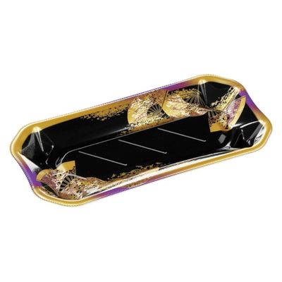 エフピコ 寿司容器 美彩1-4 本体 金フチ扇紫 4C100141 1ケース(1200個(50個×24)（直送品）