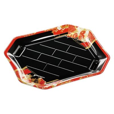 エフピコ 寿司容器 美彩3-4 本体 花小町赤 4C100349 1ケース(600個(50個×12)（直送品）