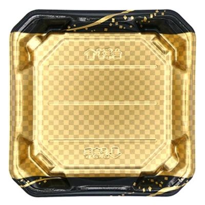 エフピコ 刺身容器 美彩24-24 本体 箔市松金 4C102449 1ケース(400個(25個×16)（直送品）