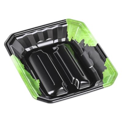 エフピコ 発泡トレー メガプレート20-24(37) 黒リーフ 4C622024 1ケース(600個(50個×12)（直送品）