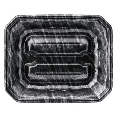 エフピコ 発泡トレー メガプレート20-24(37) エコ黒木銀 4C782024 1ケース(600個(50個×12)（直送品）