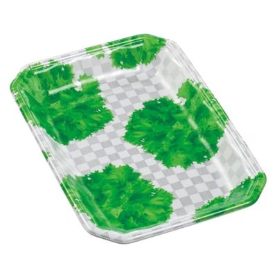 エフピコ 発泡トレー メガプレート20-28(30)平 リーフ角 4C992082 1ケース(600個(100個×6)（直送品）